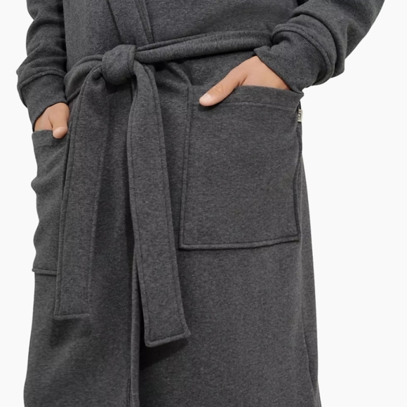 UGG Mens Leeland Fleece, Hooded Robe, Size M/L - Picture 3 of 6